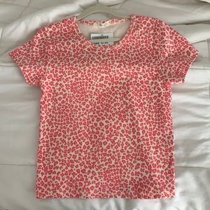 Brandy Melville Pink Cheetah Print Baby Tee